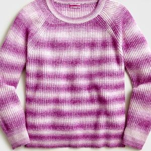 J.Crew Ribbed Cashmere Oversized Crewneck Sweater in Space Dye